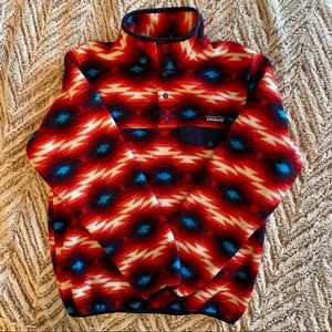 Patagonia fleece pullover Aztec print